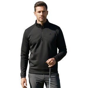 Adidas NWT Statement 1/4 Zip Golf Pullover Mens Black Size XL